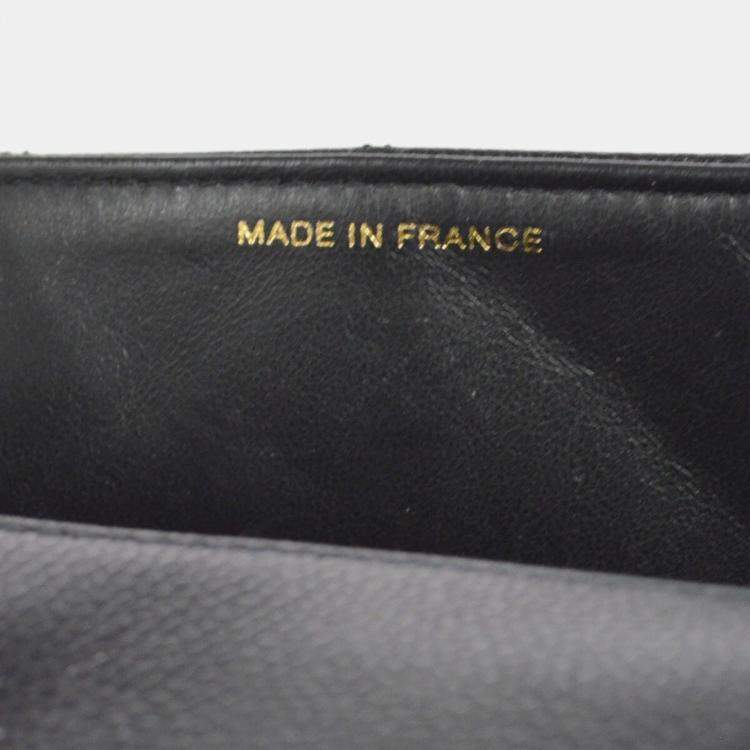 Pre Owned Chanel Diana Medium Black Calfskin Leather Chain Shoulder Bag