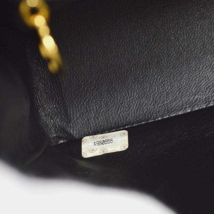 Pre Owned Chanel Diana Medium Black Calfskin Leather Chain Shoulder Bag