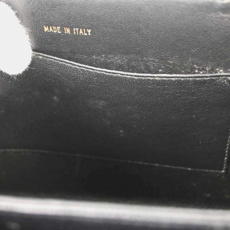 Pre Owned Chanel Black Calfskin Handbag