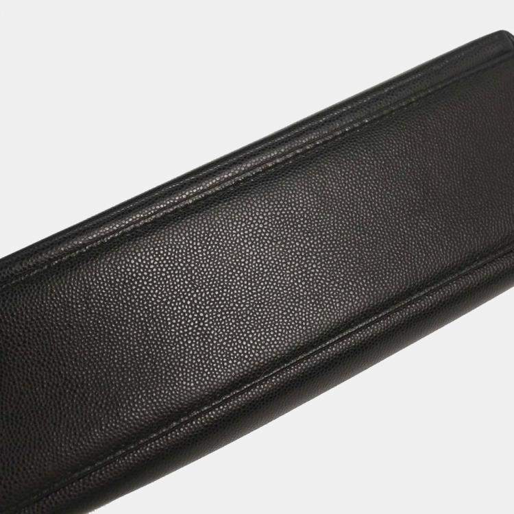Pre Owned Chanel Black Calfskin Handbag