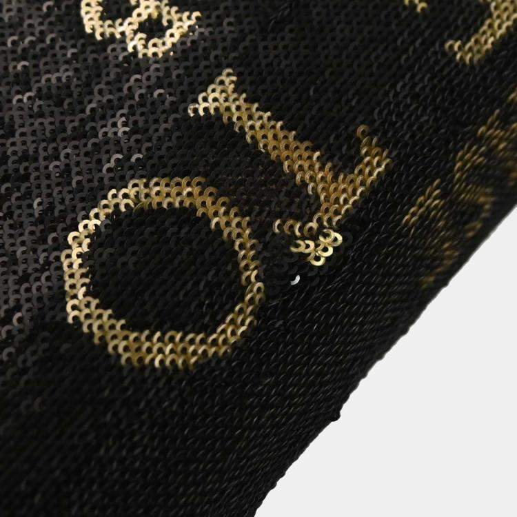 Pre Owned Chanel Dare To Disturb Black Sequin Shoulder Bag