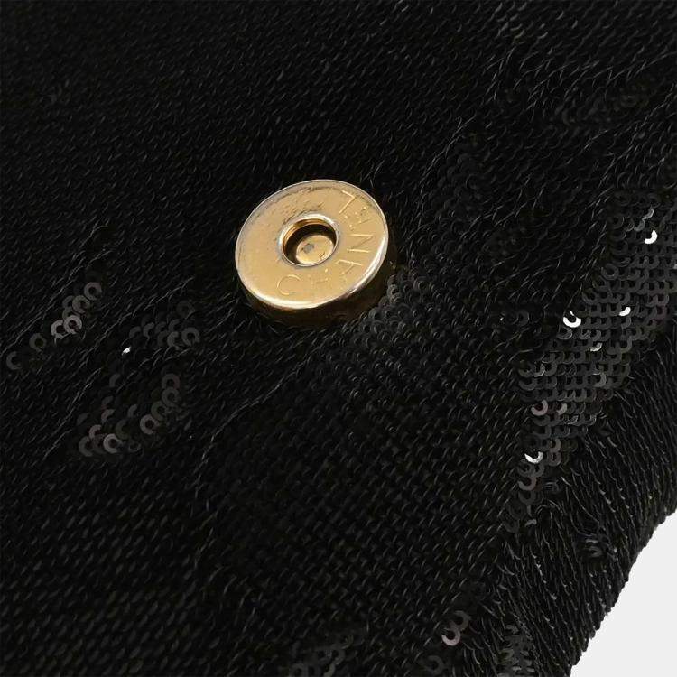 Pre Owned Chanel Dare To Disturb Black Sequin Shoulder Bag