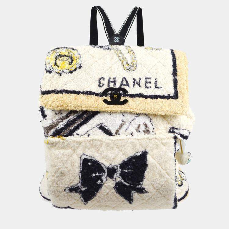 Pre Owned Chanel 1994 Collection Terry Cloth Backpack
