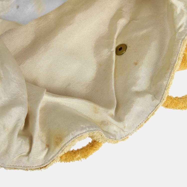 Pre Owned Chanel White Terry Cloth Backpack `94 Collection