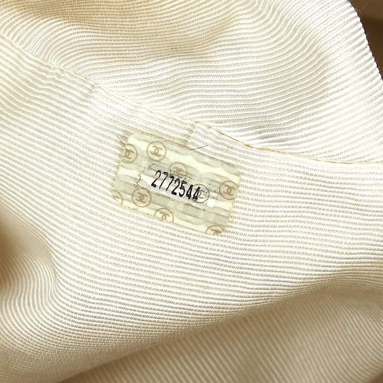 Pre Owned Chanel White Terry Cloth Backpack `94 Collection