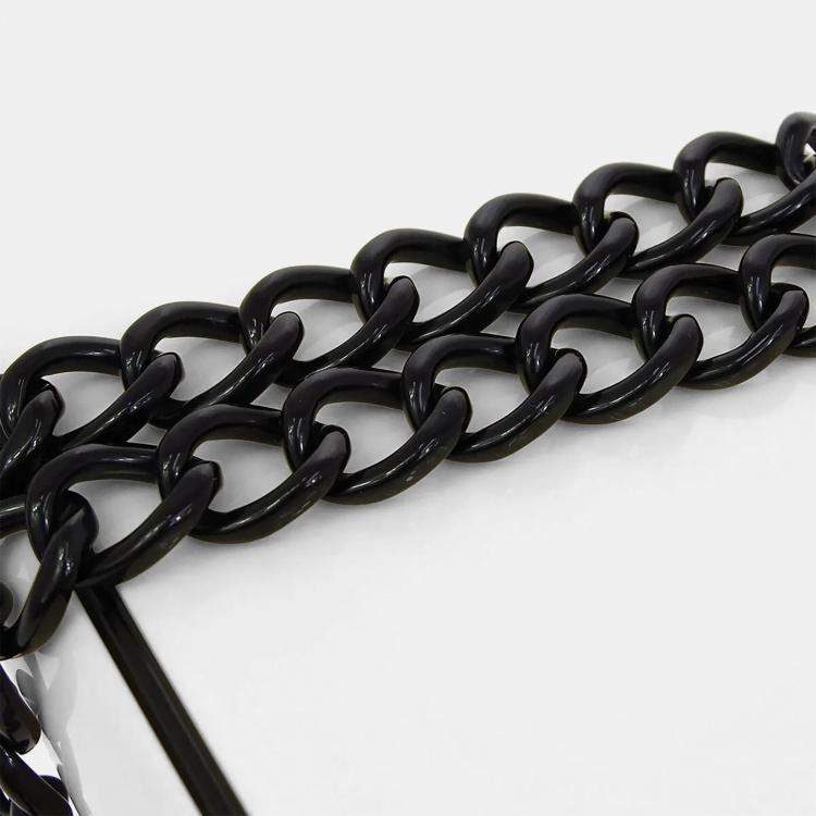 Pre Owned Chanel Black White Acrylic Shoulder Bag