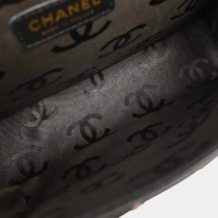 Pre Owned Chanel Wild Stitch Black Calfskin Leather Shoulder Bag