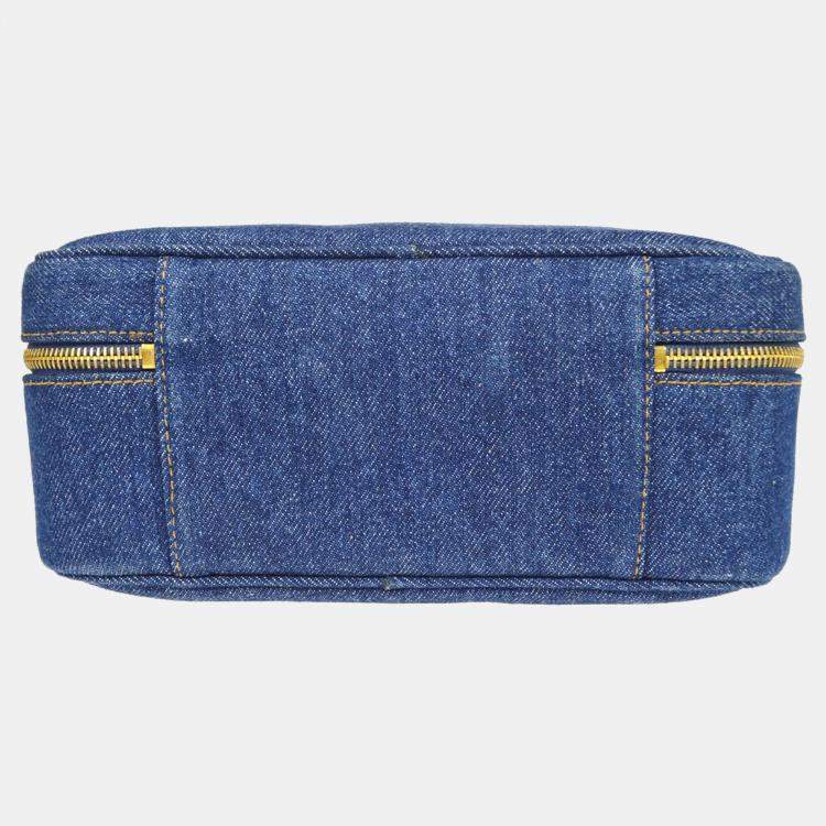 مملوكة مسبقًا Chanel Timeless Lunch Box 24 Blue Denim Vanity Bag