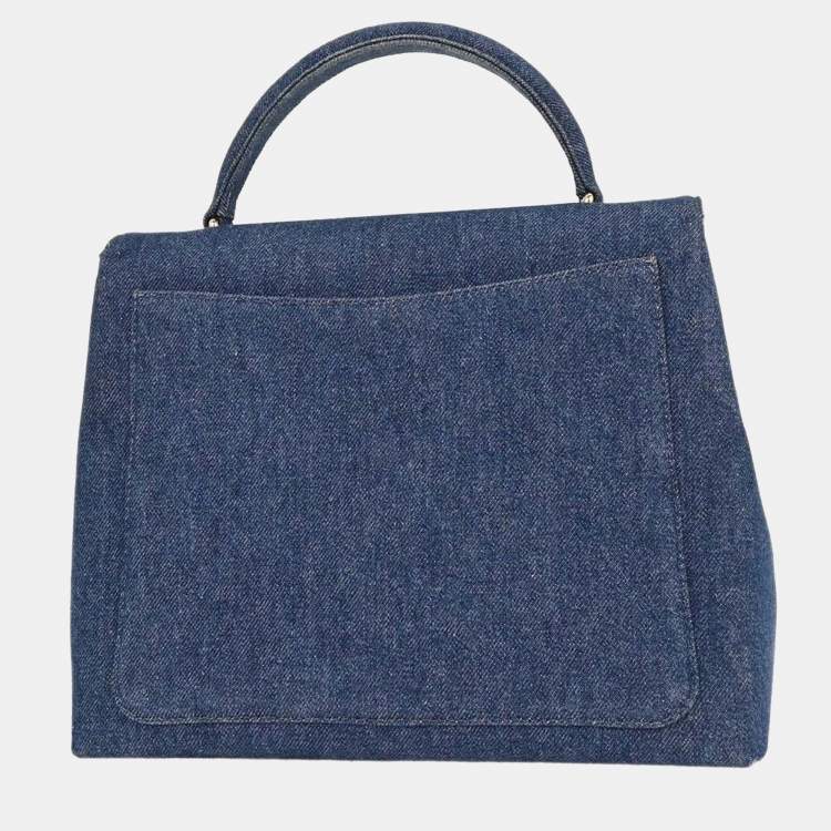 مملوكة مسبقًا Chanel Blue Denim Top Handle Bag