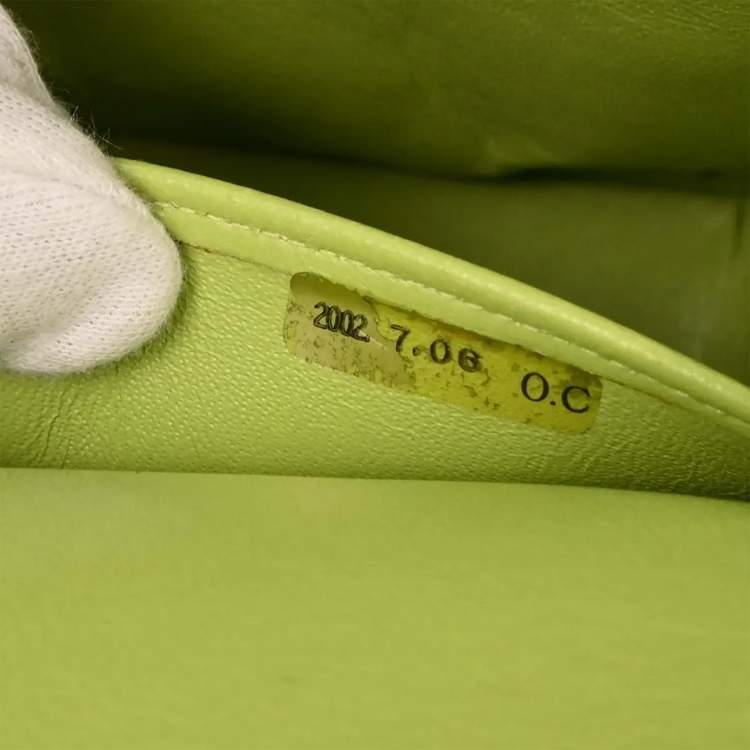 مملوكة مسبقًا Chanel Classic Double Flap Small Green Lambskin Leather Shoulder Bag