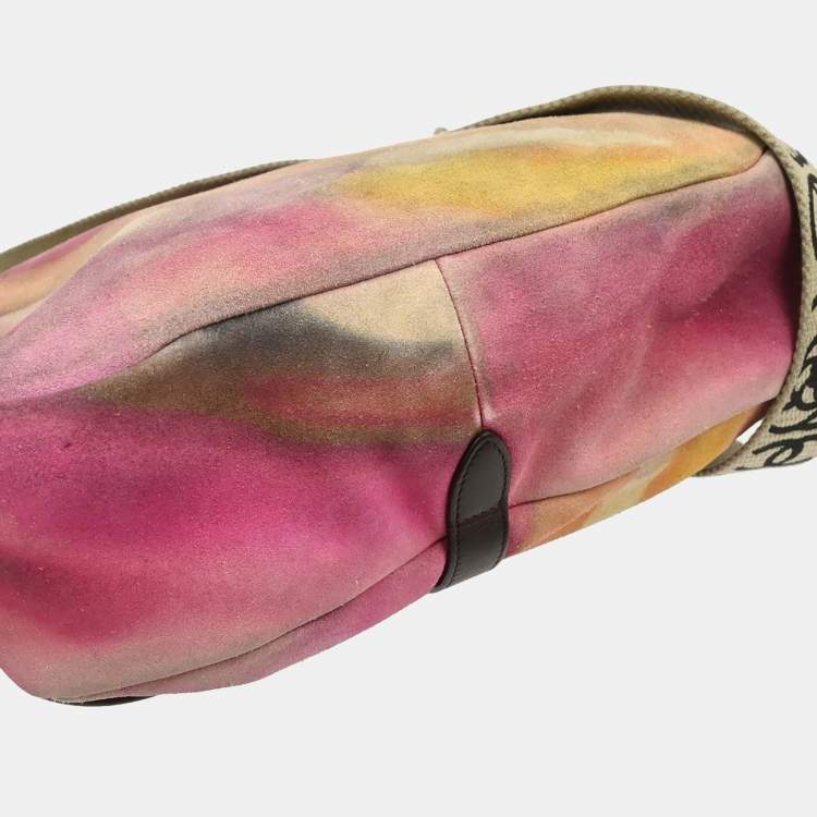 Pre Owned Chanel Flap Yellow Suede Shoulder Bag