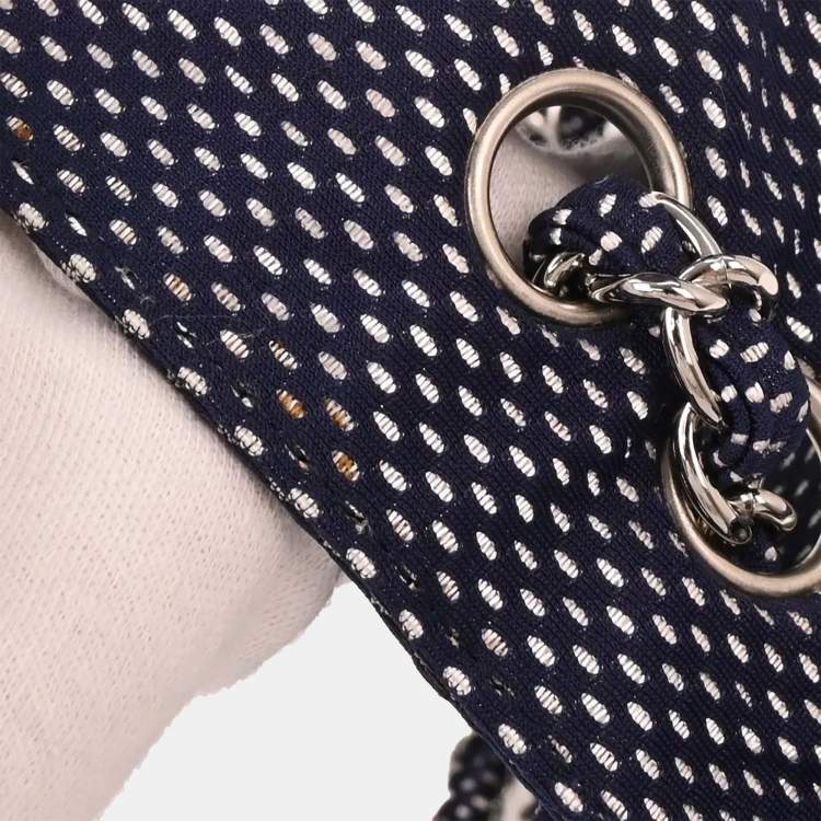 Pre Owned Chanel Sport Line Navy Mesh Shoulder Bag