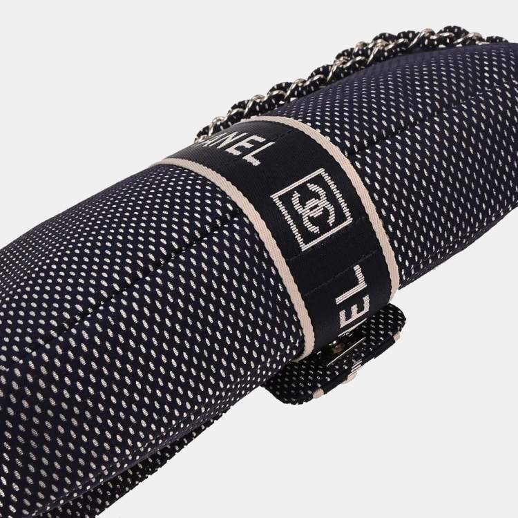 Pre Owned Chanel Sport Line Navy Mesh Shoulder Bag