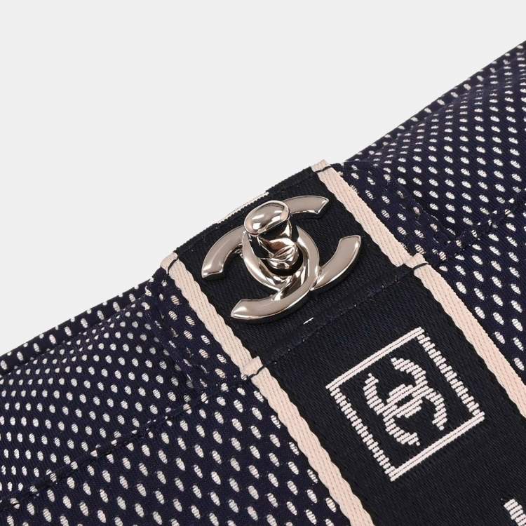 Pre Owned Chanel Sport Line Navy Mesh Shoulder Bag