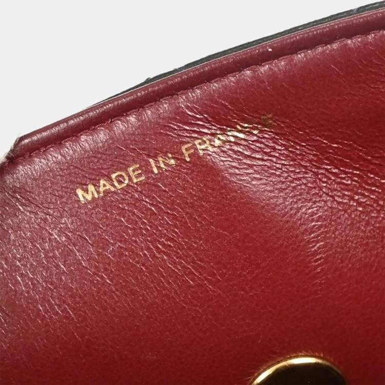 Pre Owned Chanel Straight Flap Black Lambskin Leather Shoulder Bag