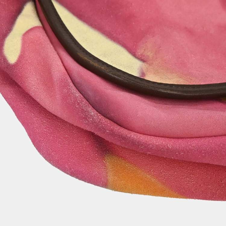 Pre Owned Chanel Flap Yellow Suede Shoulder Bag