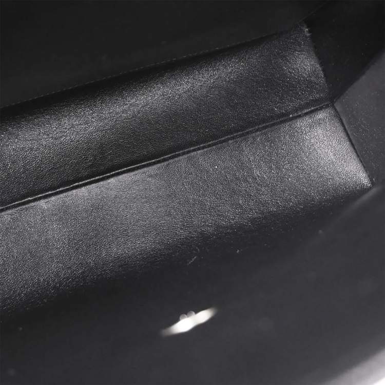 Pre Owned Chanel Black Calfskin Leather Top Handle Bag