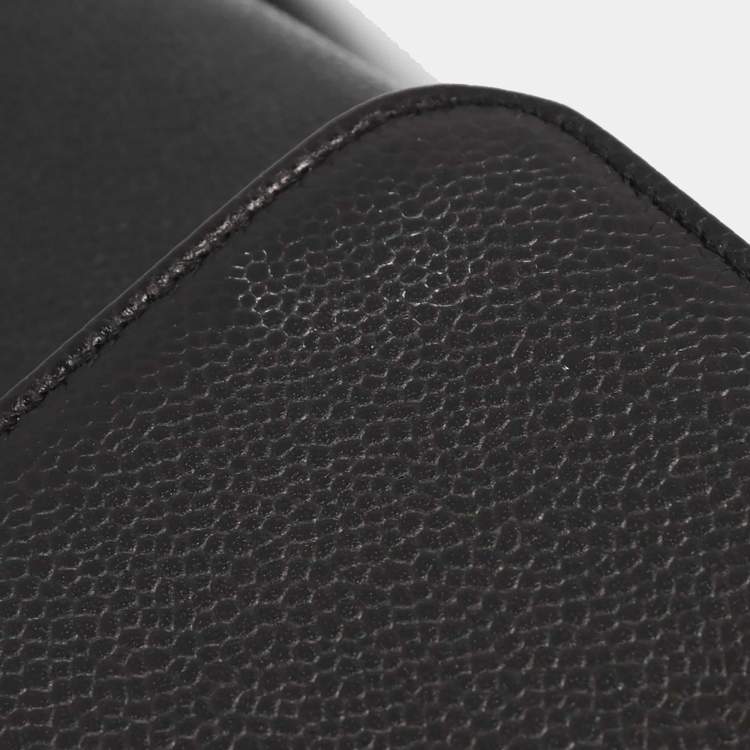 Pre Owned Chanel Black Calfskin Leather Top Handle Bag