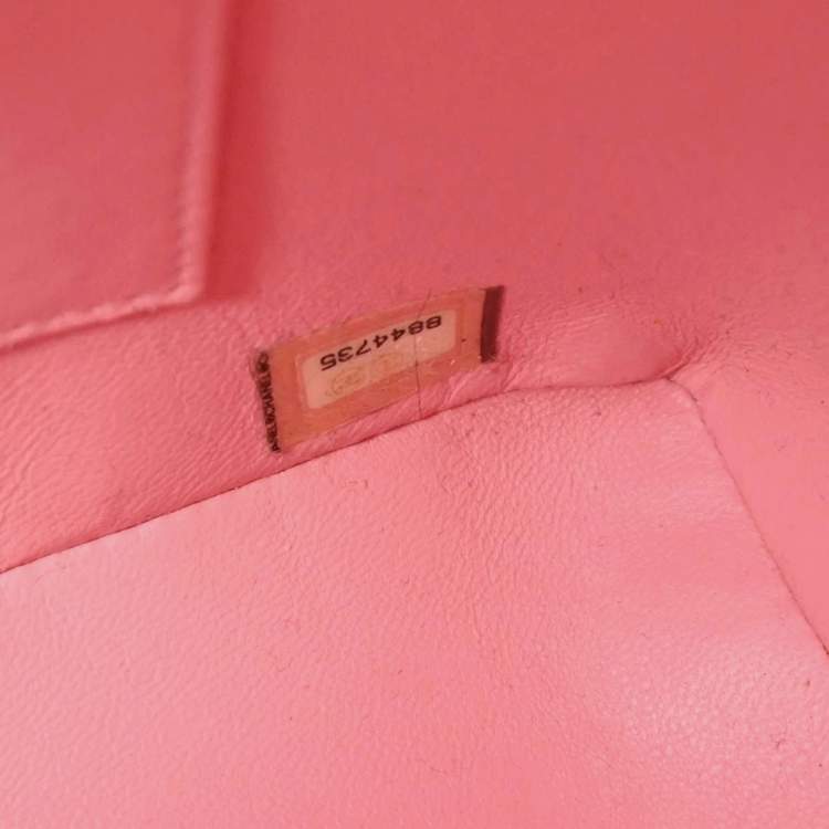 Pre Owned Chanel Pink Calfskin Medallion Tote Handbag