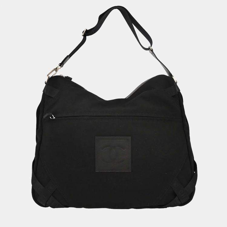 Pre Owned Chanel Sport Line Black Nylon Shoulder Bag