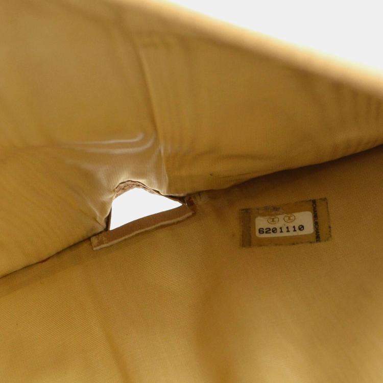 Pre Owned Chanel Trifold Beige Calfskin Wallet