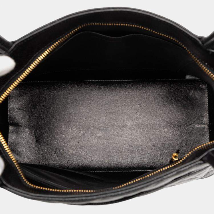 Pre Owned Chanel Black Caviar Medallion Tote