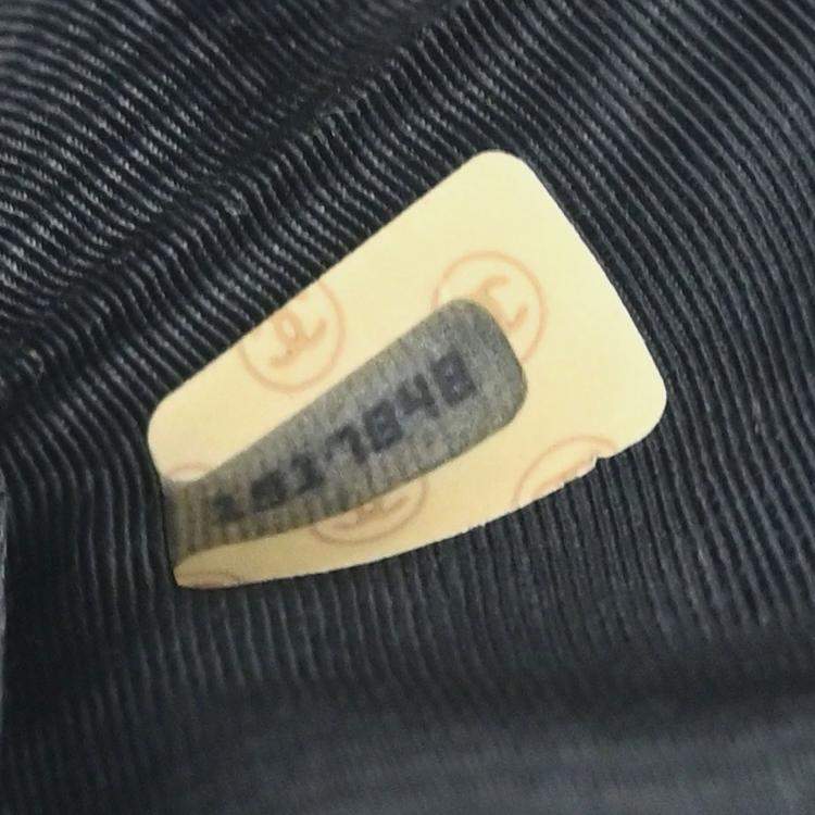 Pre Owned Chanel Bicolore Black Lambskin Leather Wallet Coin Purse