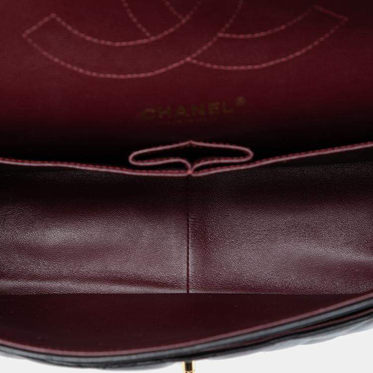 Pre Owned Chanel Black Jumbo Classic Lambskin Double Flap