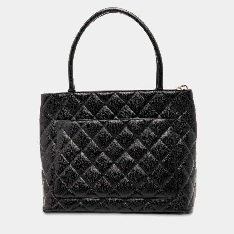 Pre Owned Chanel Black Caviar Medallion Tote