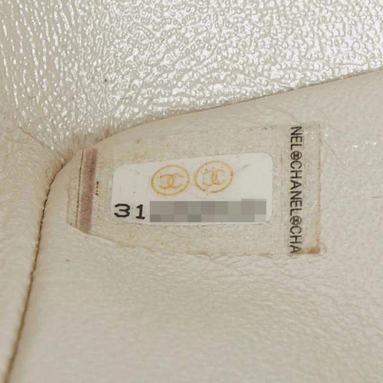 Pre Owned Chanel Matelasse 25 Coco Mark Double Flap Chain Shoulder Bag Handbag White Lambskin