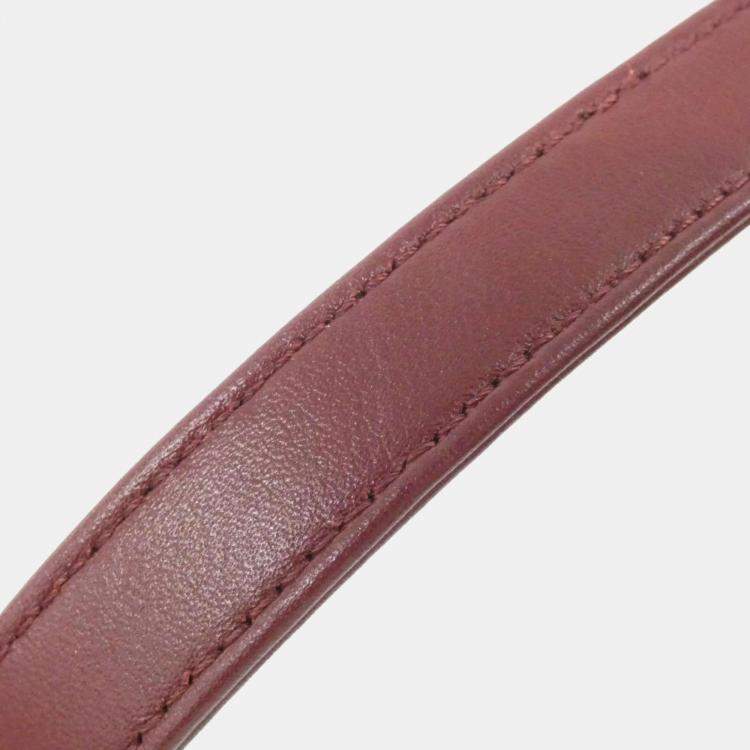 Pre Owned Chanel Bordeaux Leather Handbag