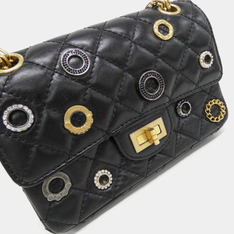 Pre Owned Chanel Reissue Studded Leather Shoulder Bag