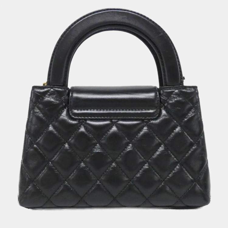 Pre Owned Chanel Black Leather Handbag