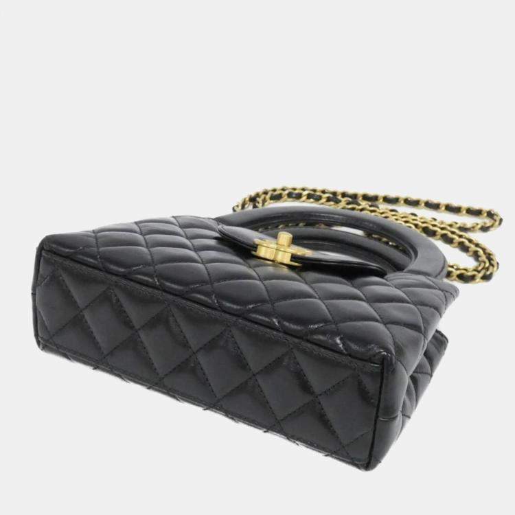 Pre Owned Chanel Black Leather Handbag