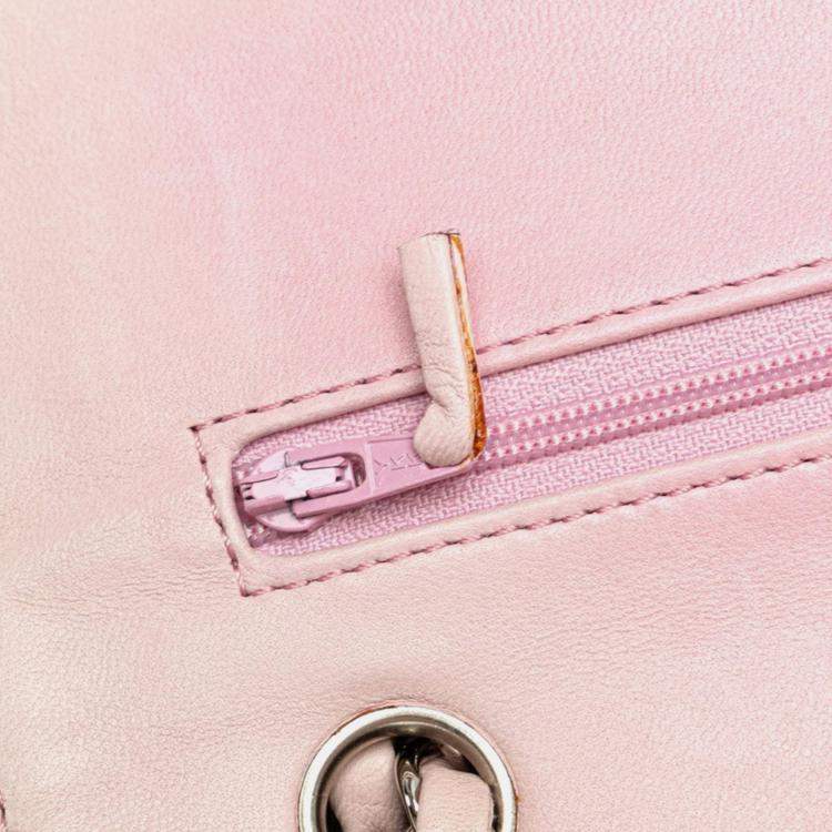 Pre Owned Chanel Double Flap Multicolor Tweed Leather Shoulder Bag