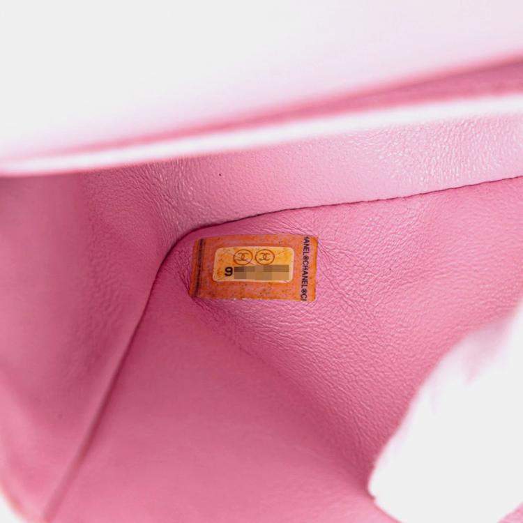 Pre Owned Chanel Double Flap Multicolor Tweed Leather Shoulder Bag