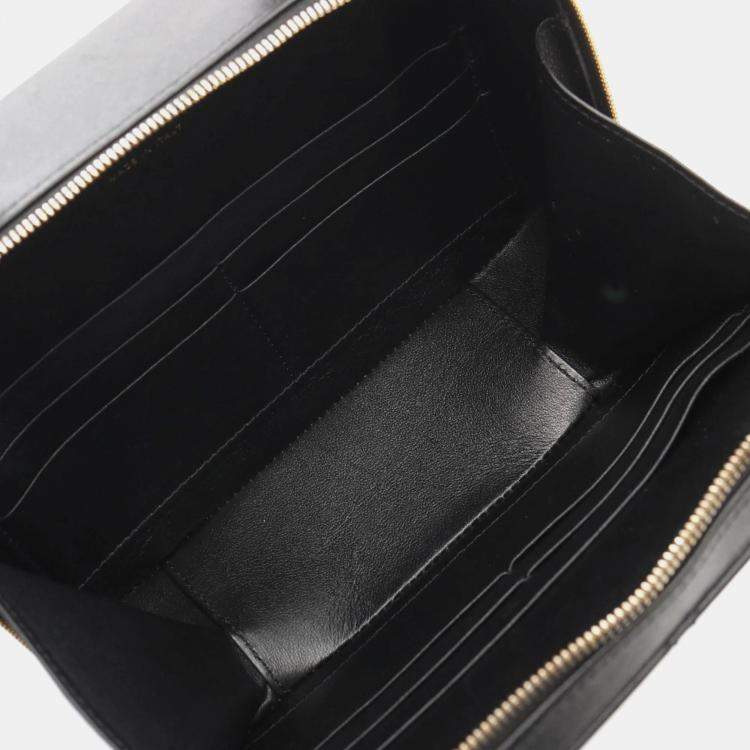 Pre Owned Chanel Matelasse Shoulder Bag Lambskin (Sheepskin) Black