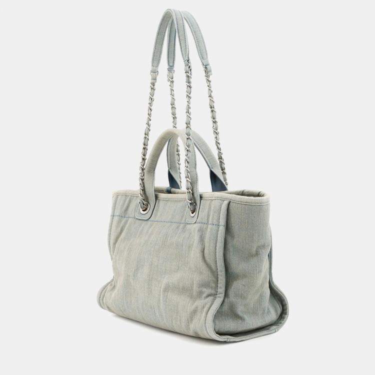 Pre Owned Chanel Deauville Small DenimTote Bag