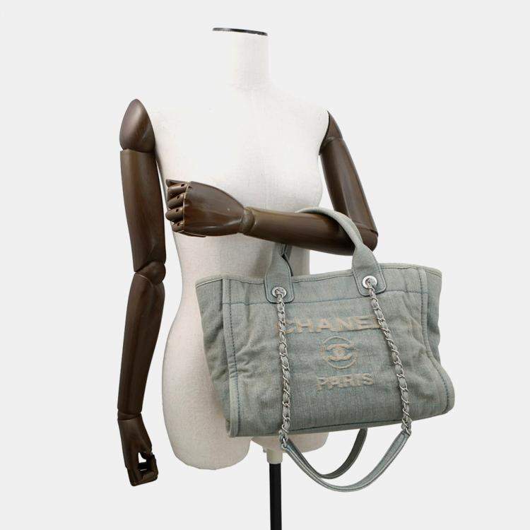 Pre Owned Chanel Deauville Small DenimTote Bag