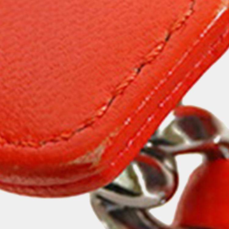 Pre Owned Chanel Orange Medium Lambskin 19 Flap