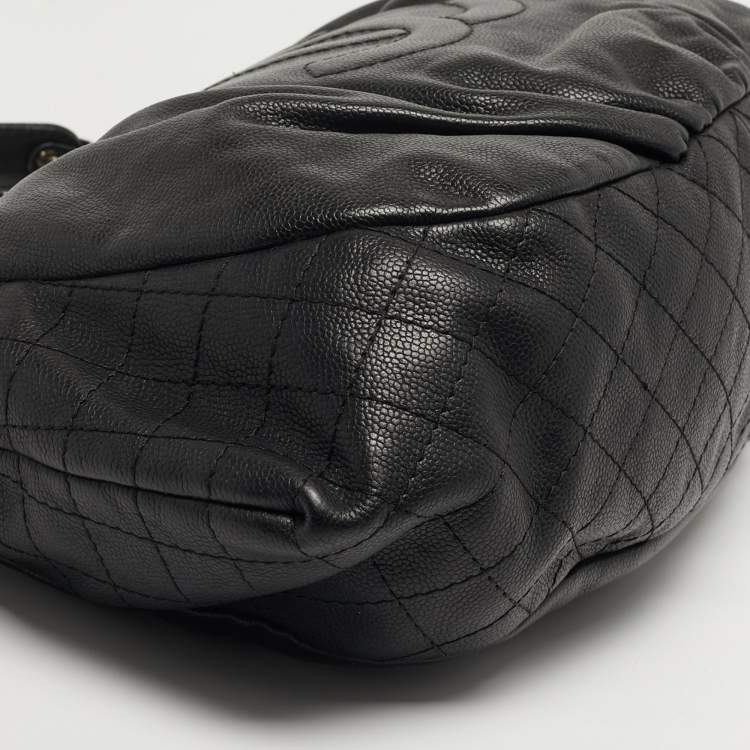 Pre Owned Chanel Timeless Black Quilted Leather Chain Hobo