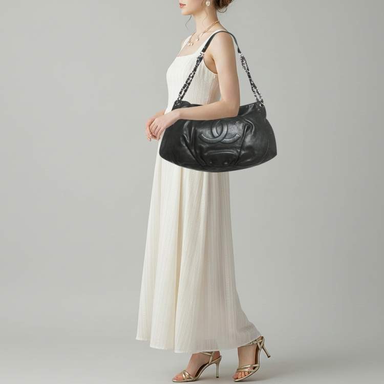 Pre Owned Chanel Timeless Black Quilted Leather Chain Hobo