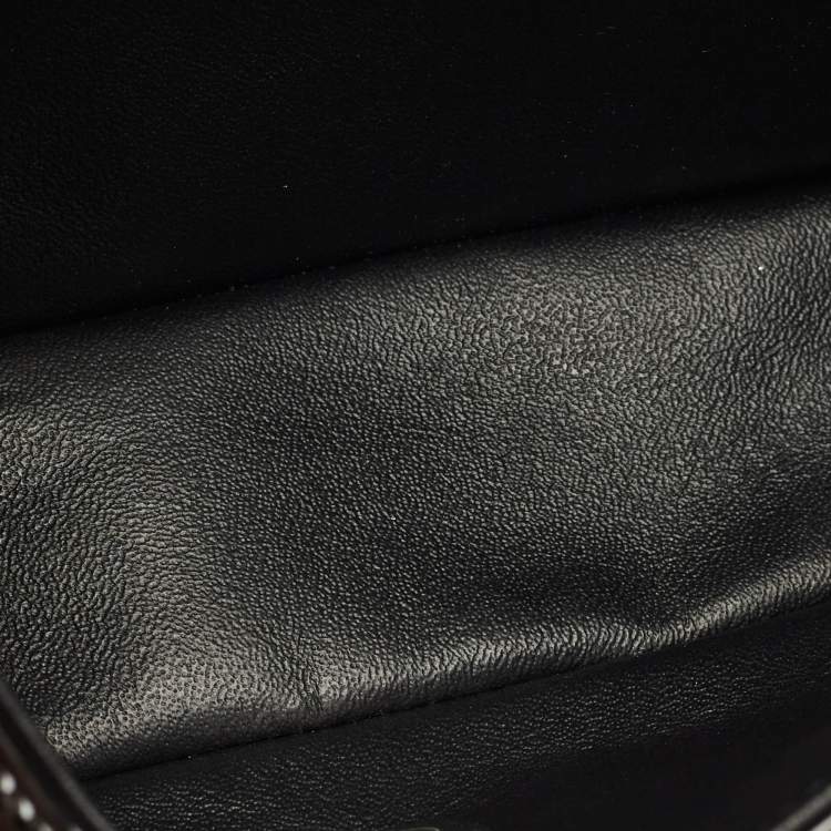 Pre Owned Chanel Classic Single Flap Mini Black/Pink Quilted Patent Leather Bag