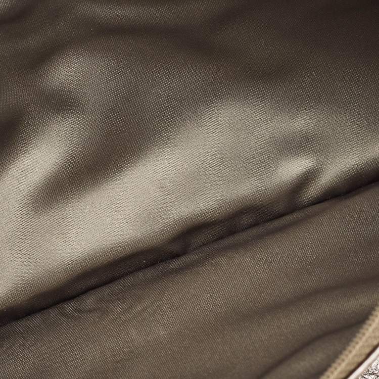 Pre Owned Chanel CC Fold Over Silver Chainmail Leather Clutch