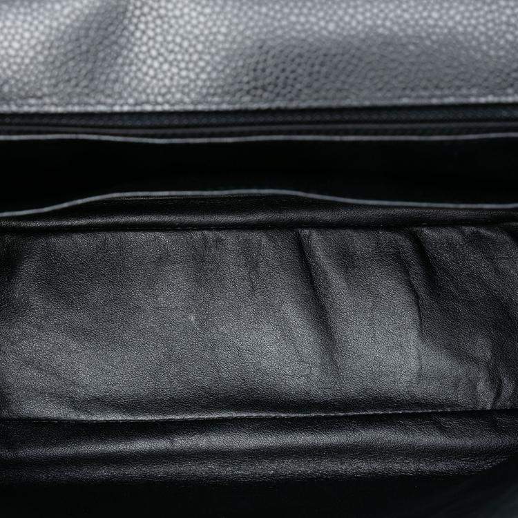 Pre Owned Chanel Black Maxi Classic Caviar Single Flap