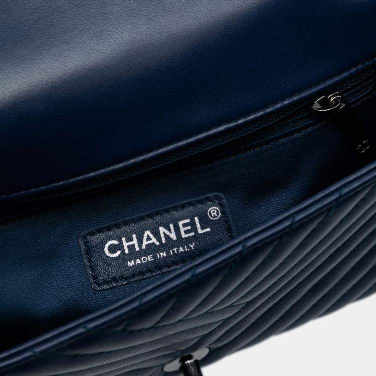 Pre Owned Chanel Blue Small Lambskin CC Crossing Flap