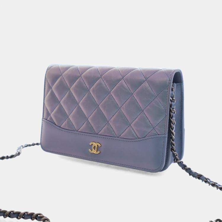 Pre Owned Chanel Calfskin Gabrielle Wallet On Chain (WOC)