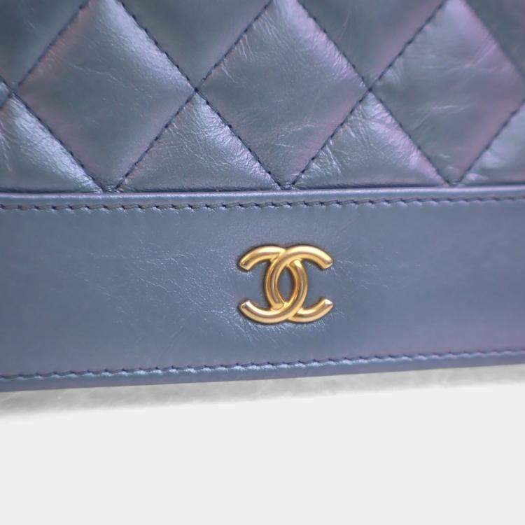 Pre Owned Chanel Calfskin Gabrielle Wallet On Chain (WOC)