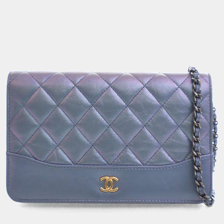 Pre Owned Chanel Calfskin Gabrielle Wallet On Chain (WOC)