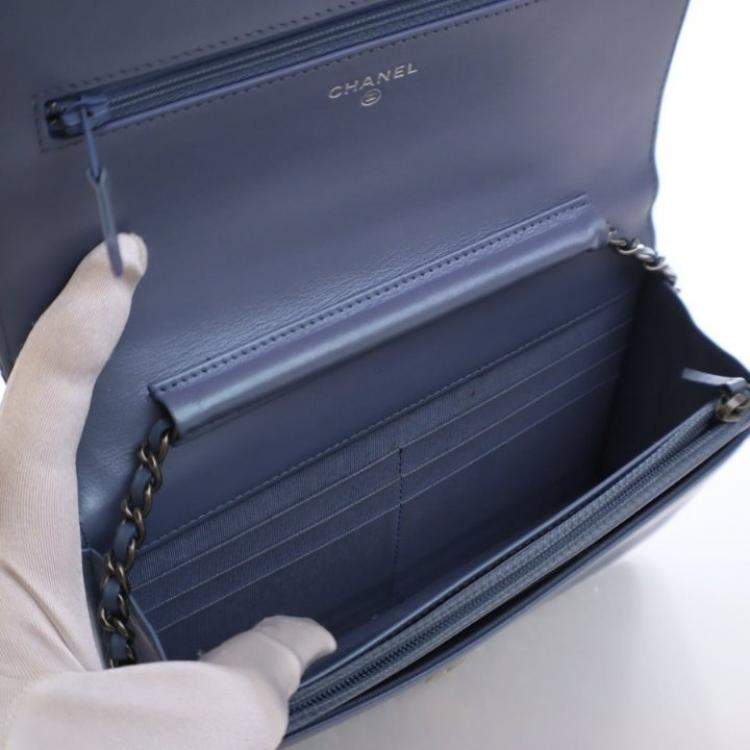 Pre Owned Chanel Calfskin Gabrielle Wallet On Chain (WOC)